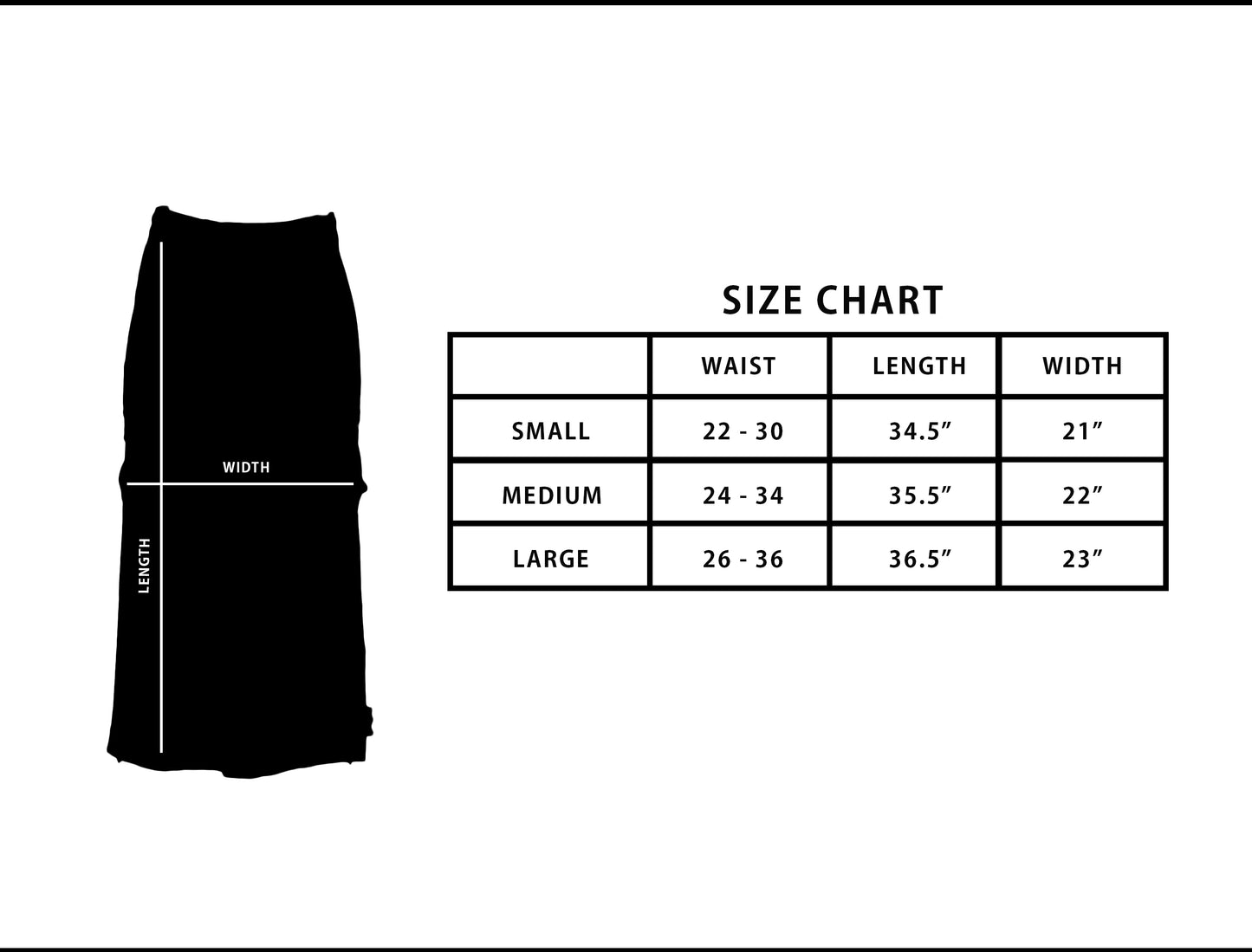 Maxi Cargo Skirt (Black)