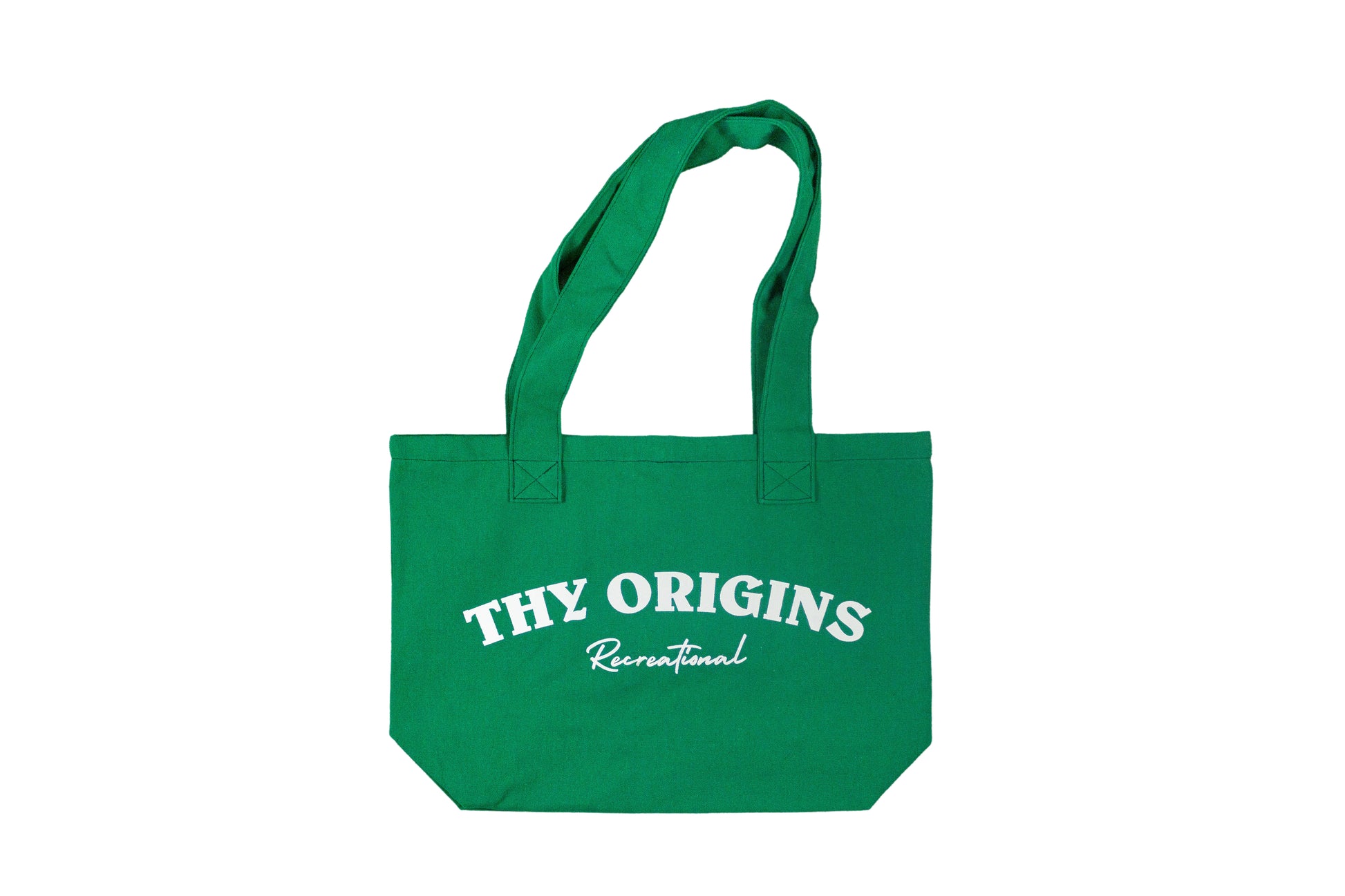 ORIGINS GREEN PLASTIC TOTE BAG